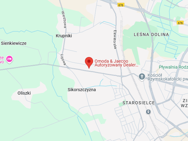 Mapa Google Lokalizacja Autoryzowany Dealer i Serwis Omoda Jaecoo Top Auto Białystok